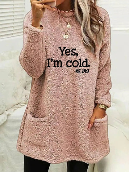 Full Size Letter Long Sleeve Fleece Sweatshirt Plus Size by Trendsi