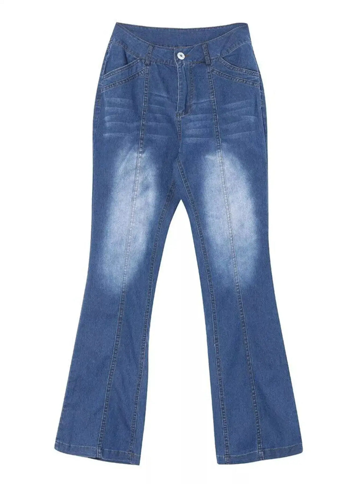 Mid-Rise Bootcut Jeans by Trendsi