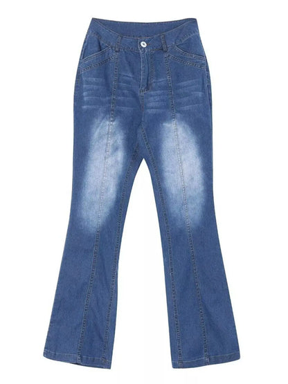 Mid-Rise Bootcut Jeans by Trendsi