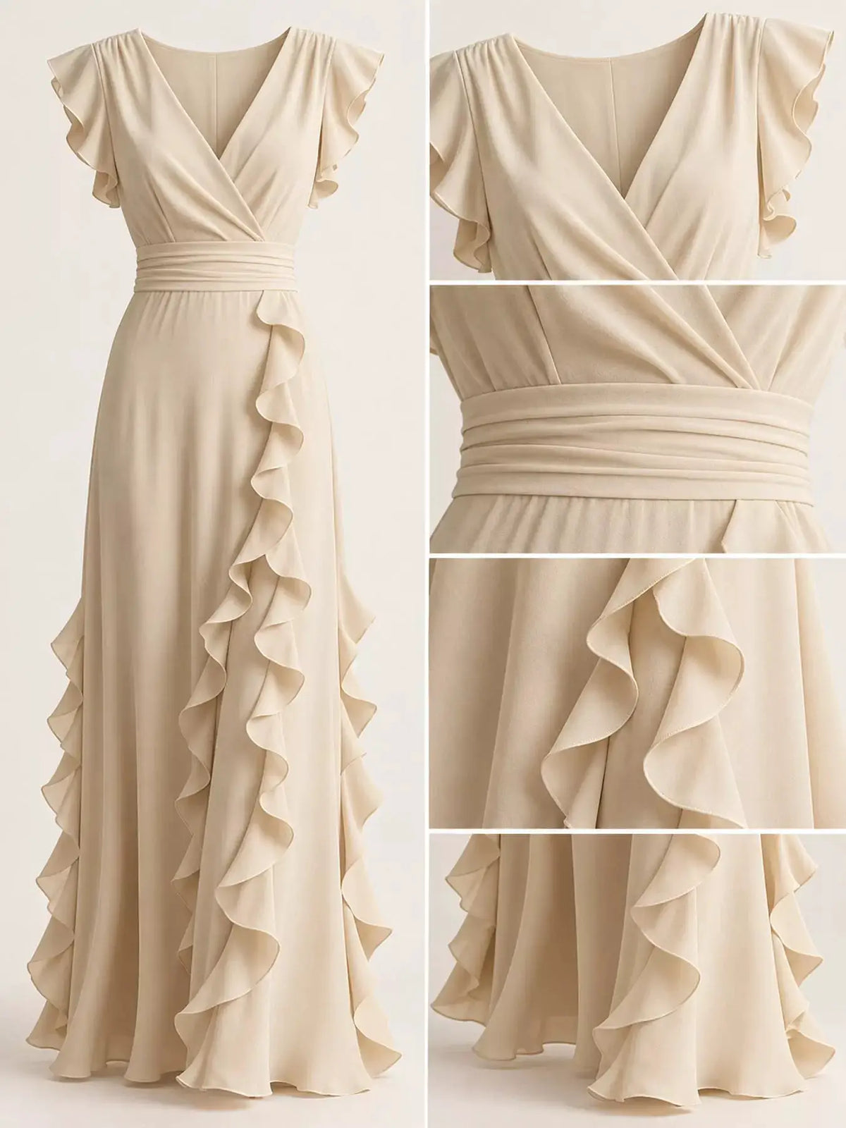 Ruffled Surplice Sleeveless Maxi Dress by Trendsi