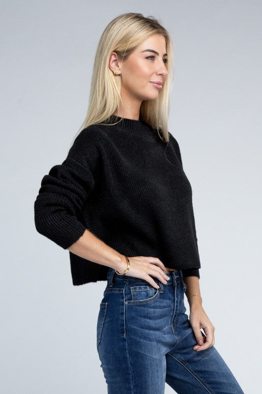 Mock Neck Pullover - Bitsy Gypsy Boutique