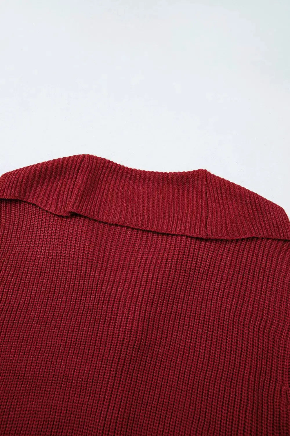Solid Color Knit Oversized Button Front Sweater Cardigan by Trendsi