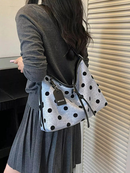 Polka Dot Shoulder Bag by Trendsi
