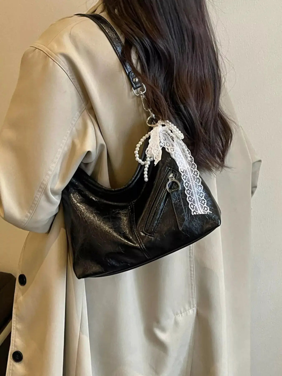PU Leather Shoulder Bag by Trendsi