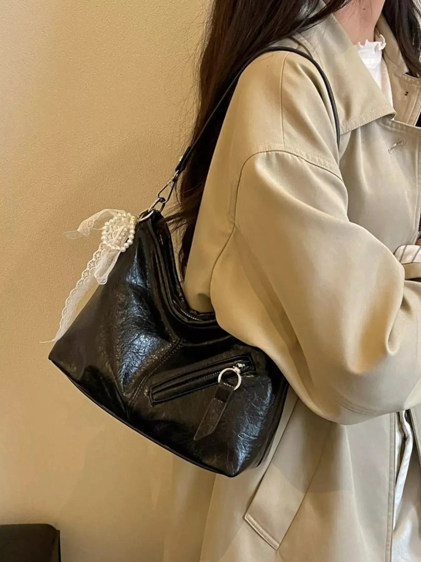 PU Leather Shoulder Bag by Trendsi