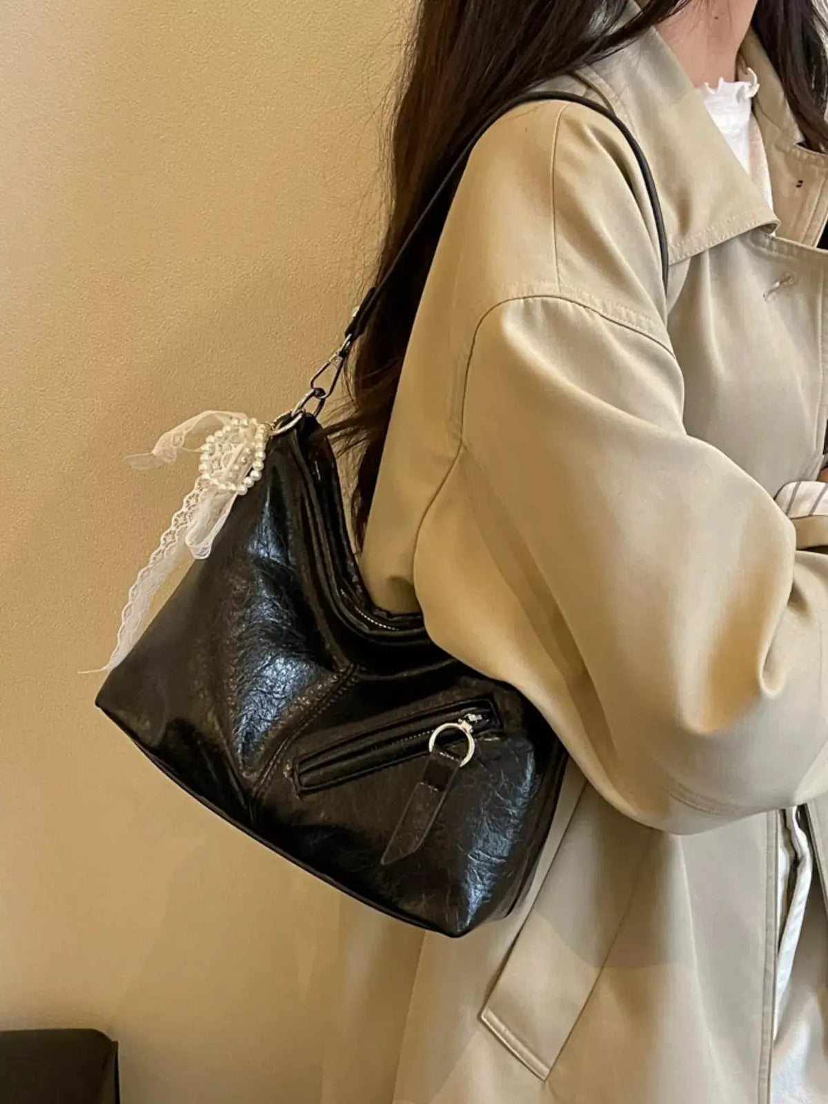 PU Leather Shoulder Bag by Trendsi