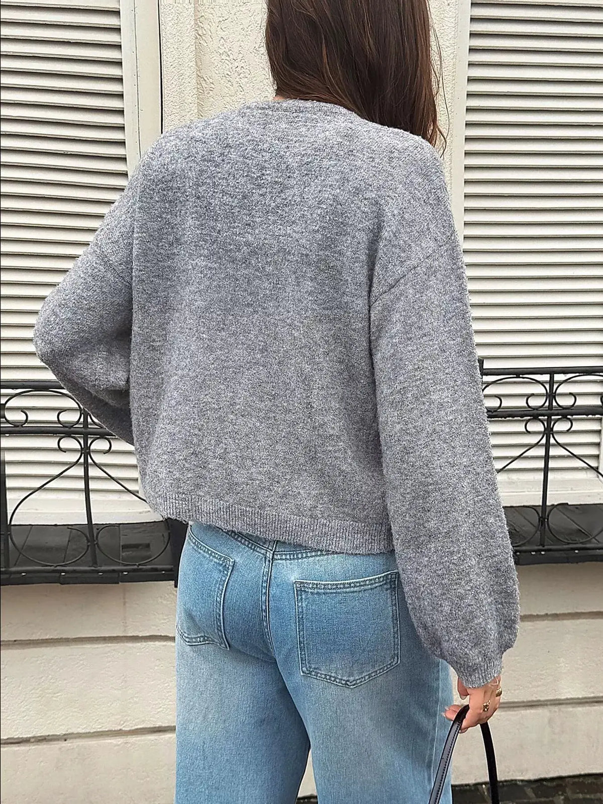 Tie Front Dropped Shoulder Cardigan by Trendsi