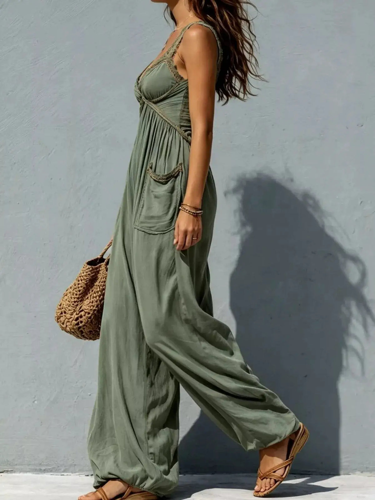 Lace Detail Wide-Leg Jumpsuit by Trendsi