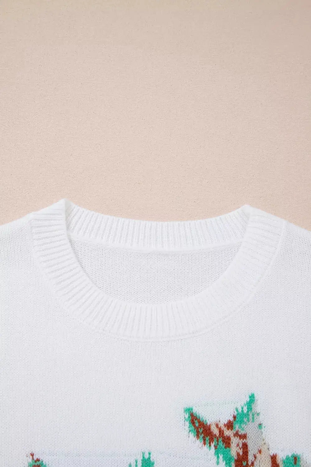 Drop Shoulder Round Neck Long Sleeve Sweater by Trendsi