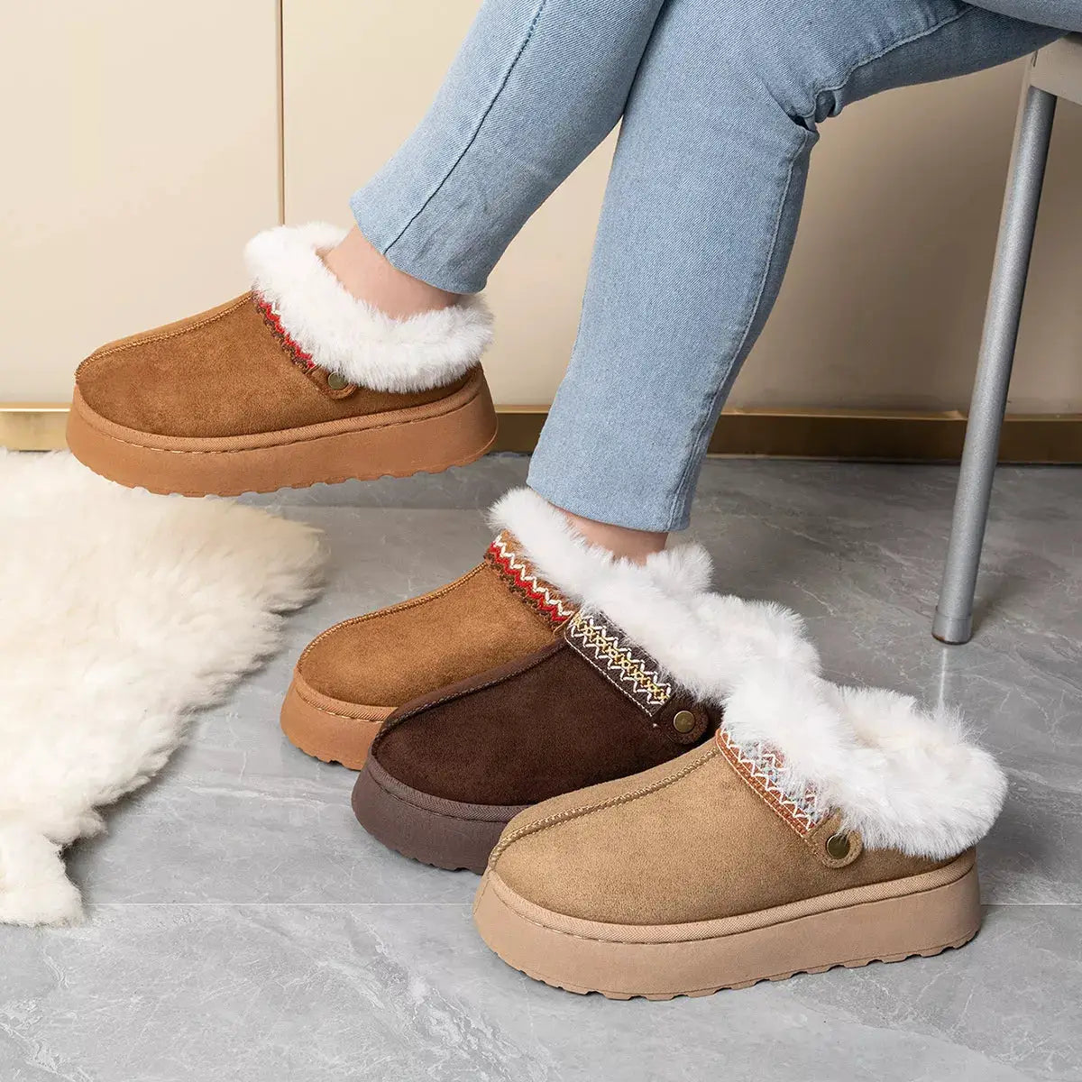 Round Toe Platform Ankle Boots by Trendsi