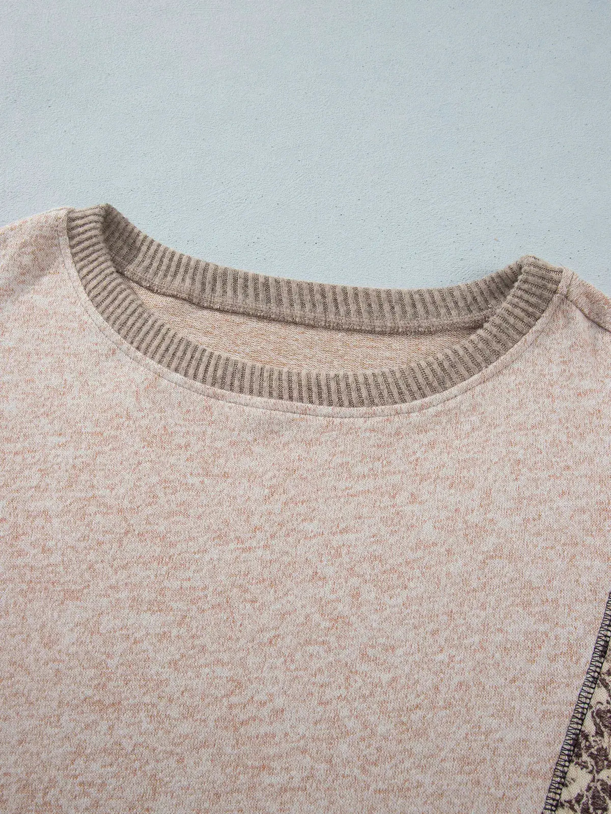 Floral Print Round Neck Long Sleeve Shift Top by Trendsi