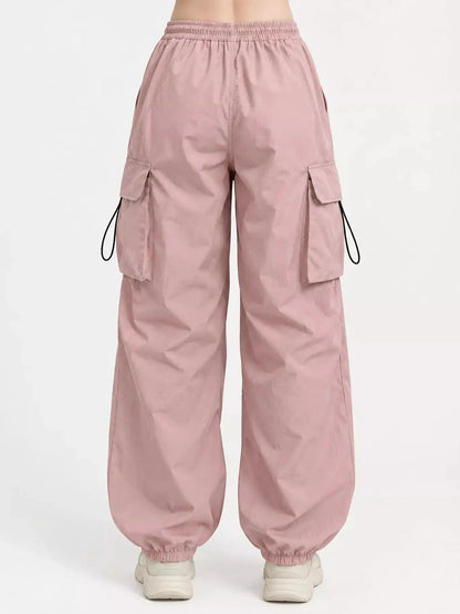 Full Size Drawstring Cargo Pants Plus Size by Trendsi