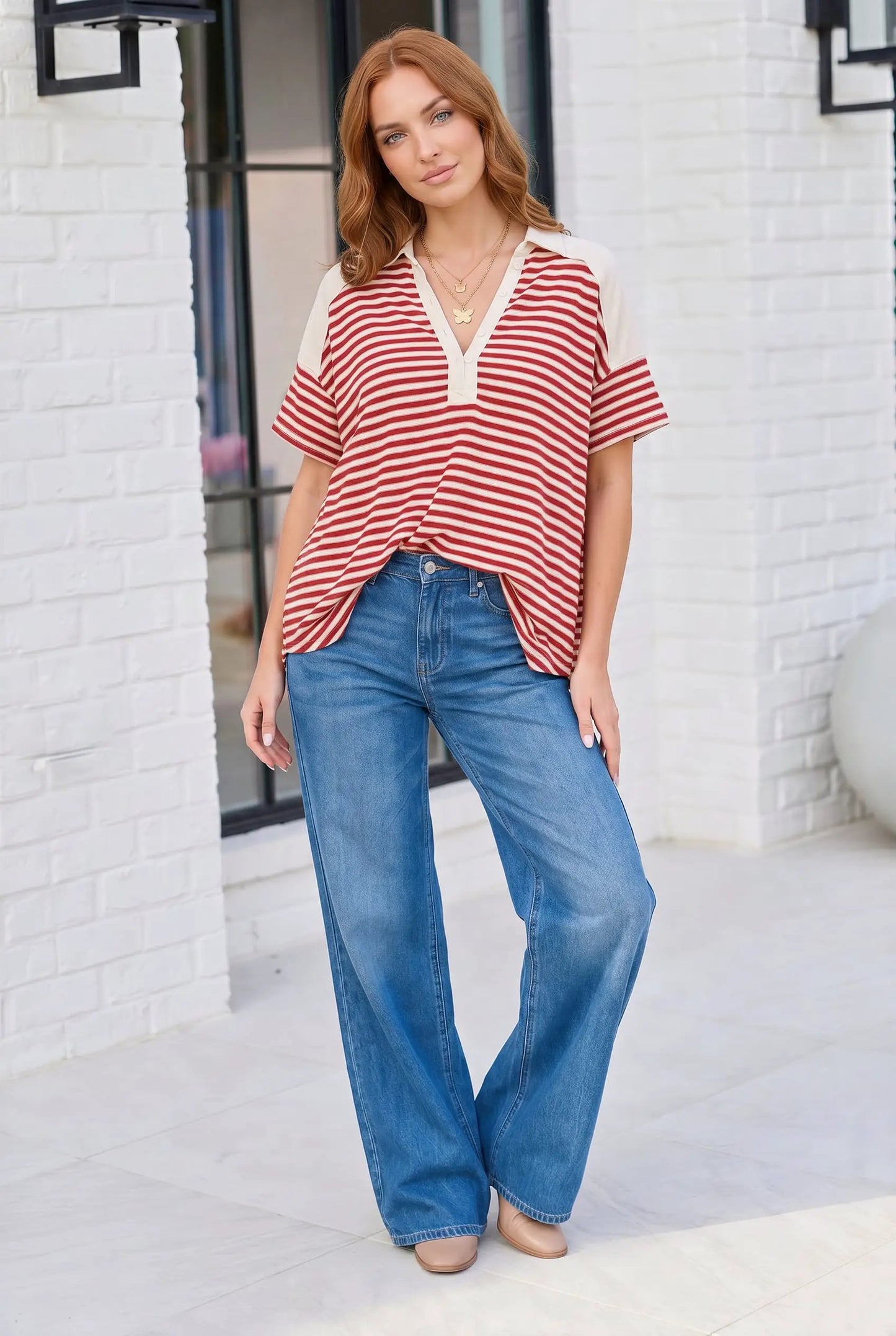 Shark Bite Color Block Top by Haptics