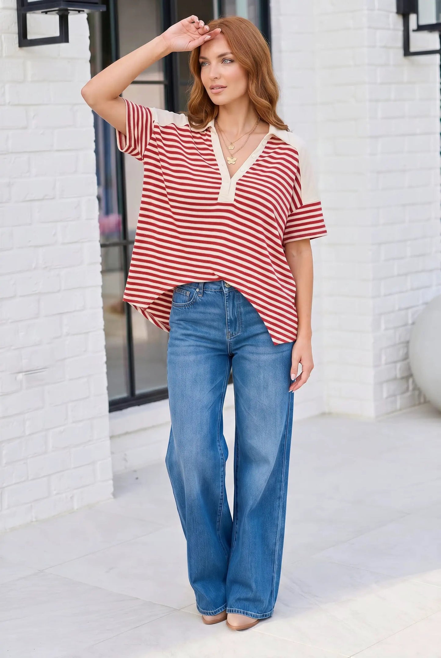 Shark Bite Color Block Top by Haptics
