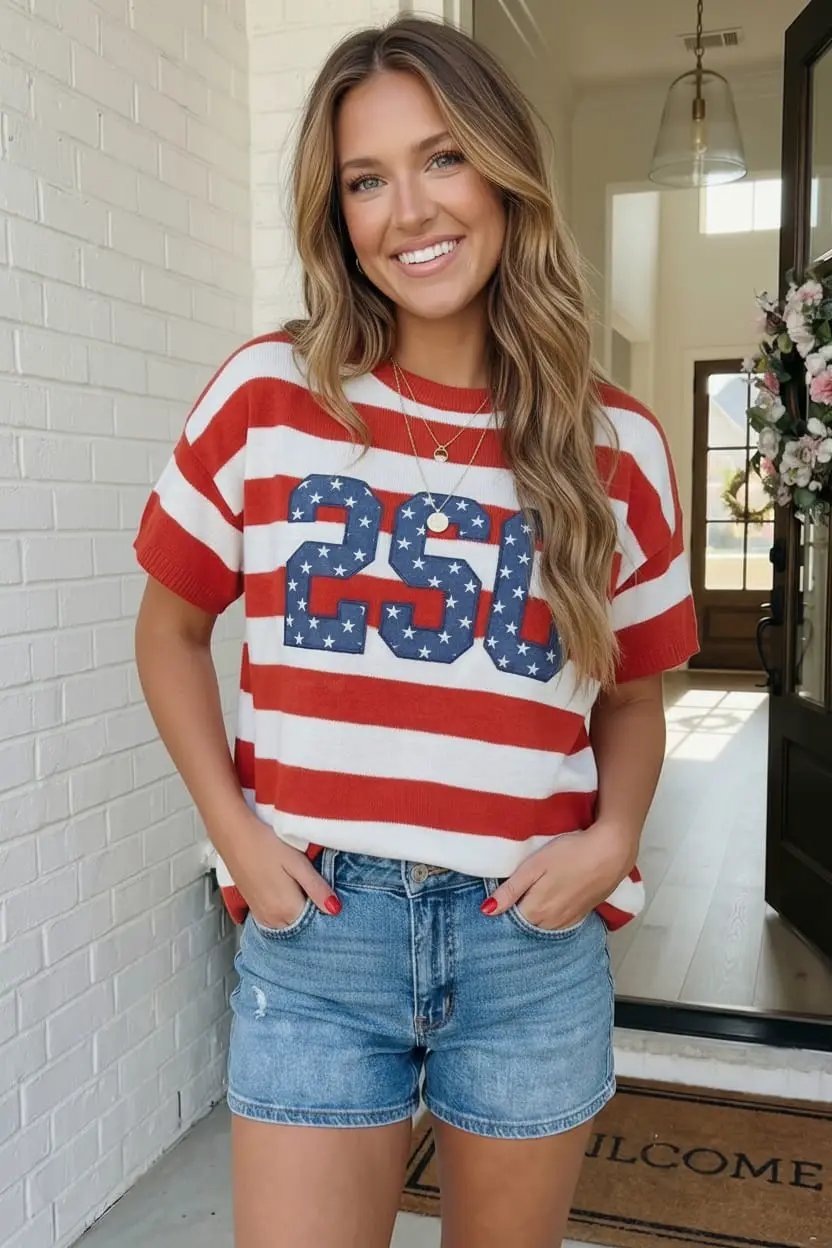 Stars and Stripes '250' Top by Kori America