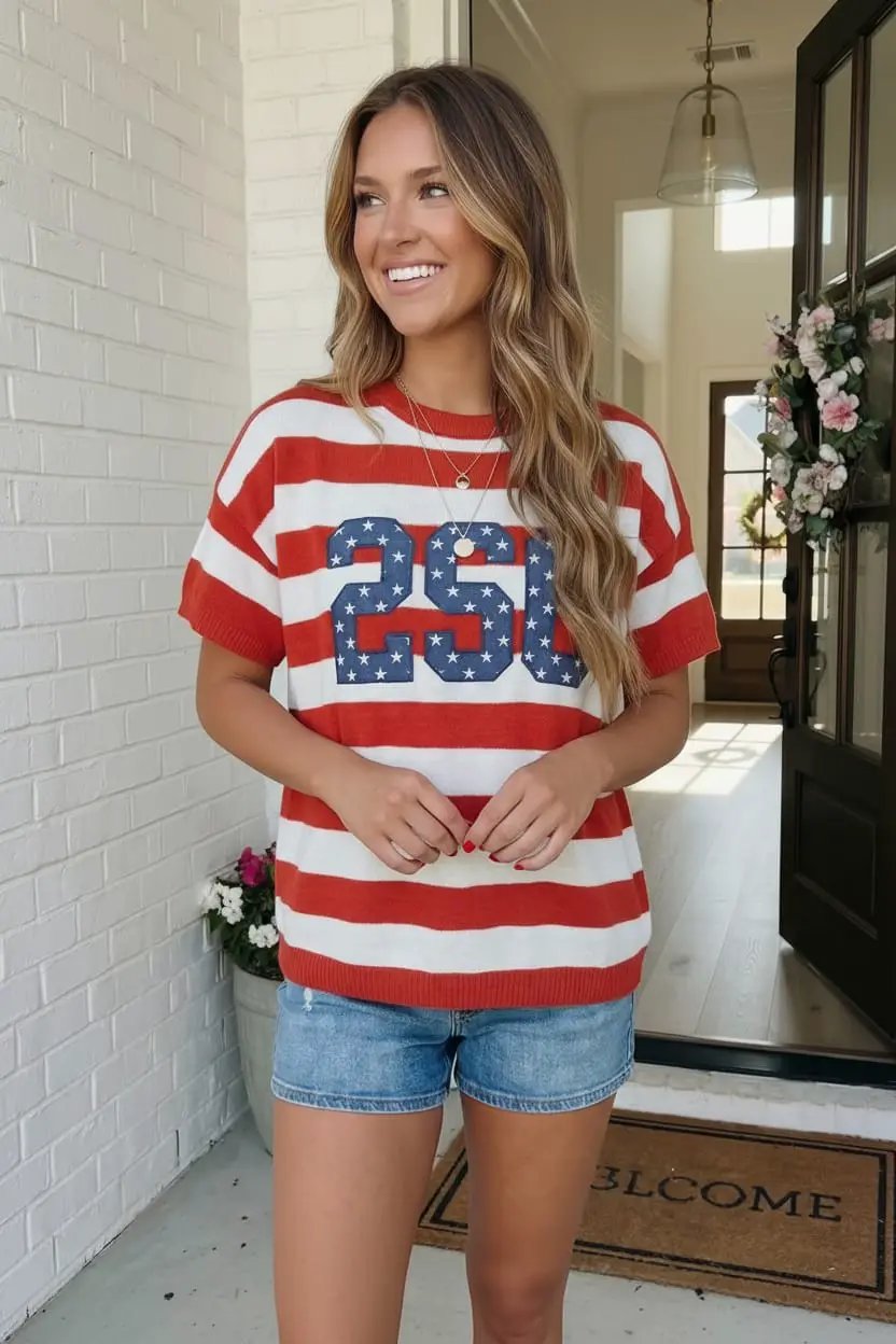 Stars and Stripes '250' Top by Kori America