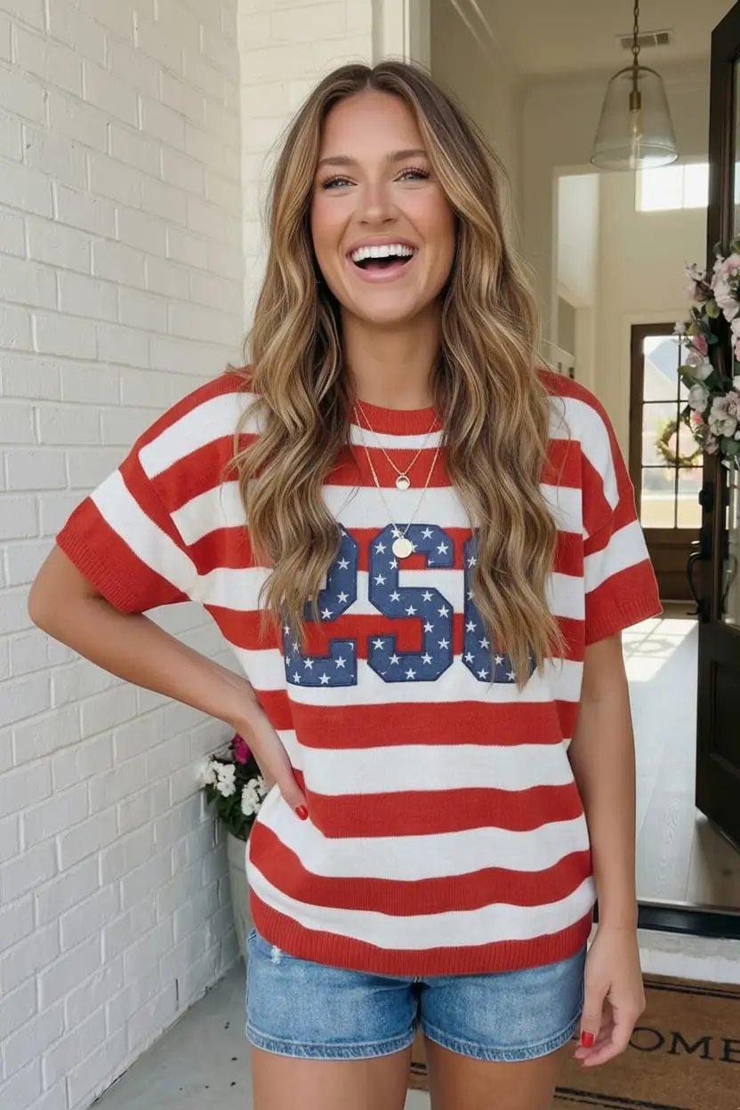 Stars and Stripes '250' Top by Kori America