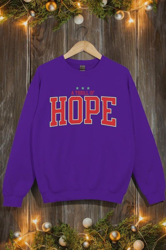 A Thrill of Hope Graphic Fleece Sweatshirts - Bitsy Gypsy Boutique