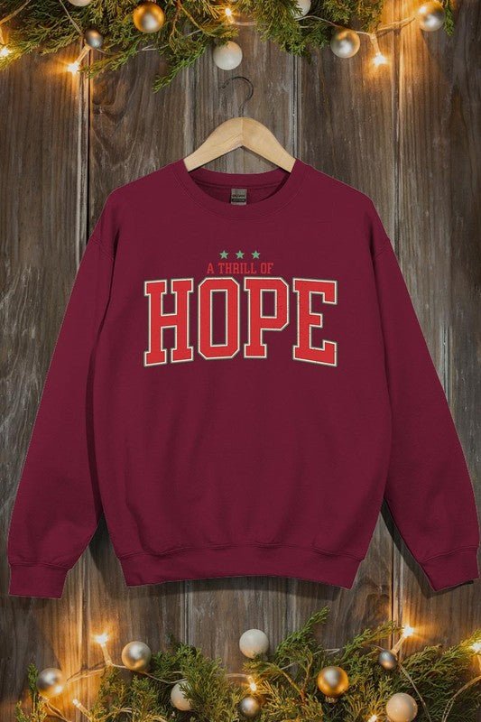 A Thrill of Hope Graphic Fleece Sweatshirts - Bitsy Gypsy Boutique