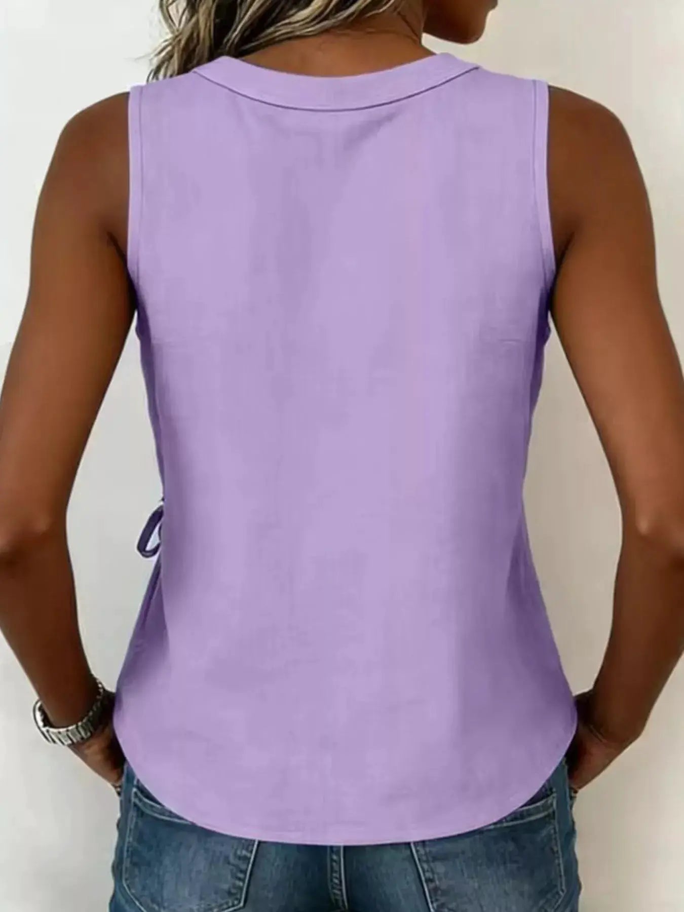 Tie Detail Sleeveless Top by Trendsi