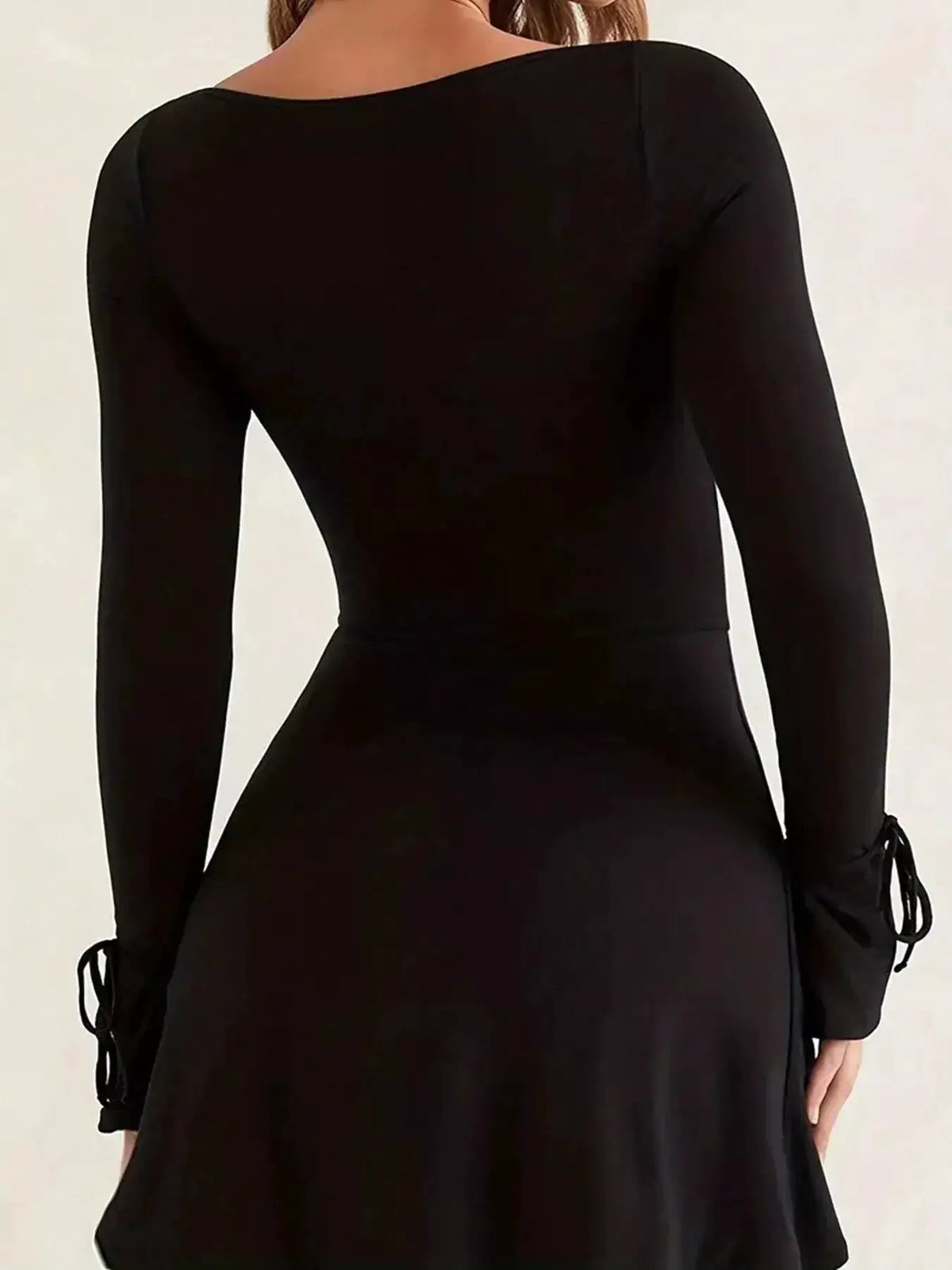 Slit Flare Sleeve Mini Dress by Trendsi