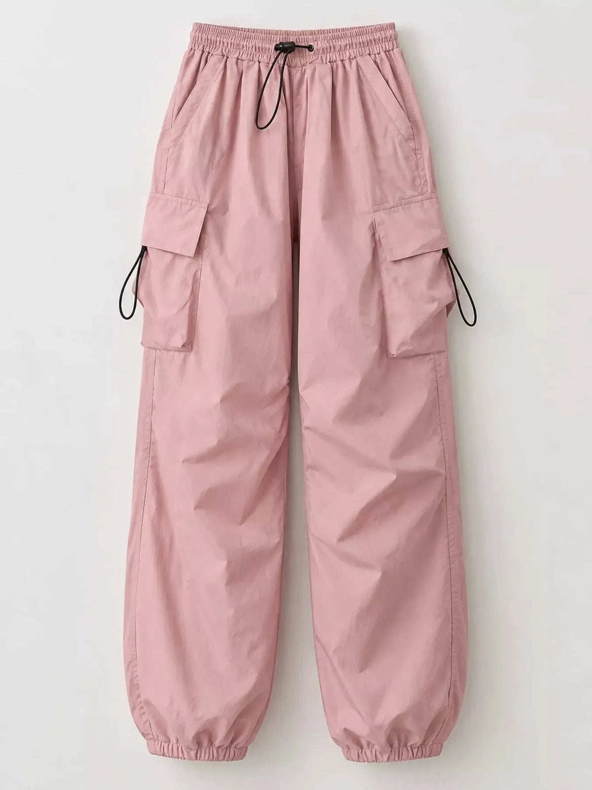 Full Size Drawstring Cargo Pants Plus Size by Trendsi