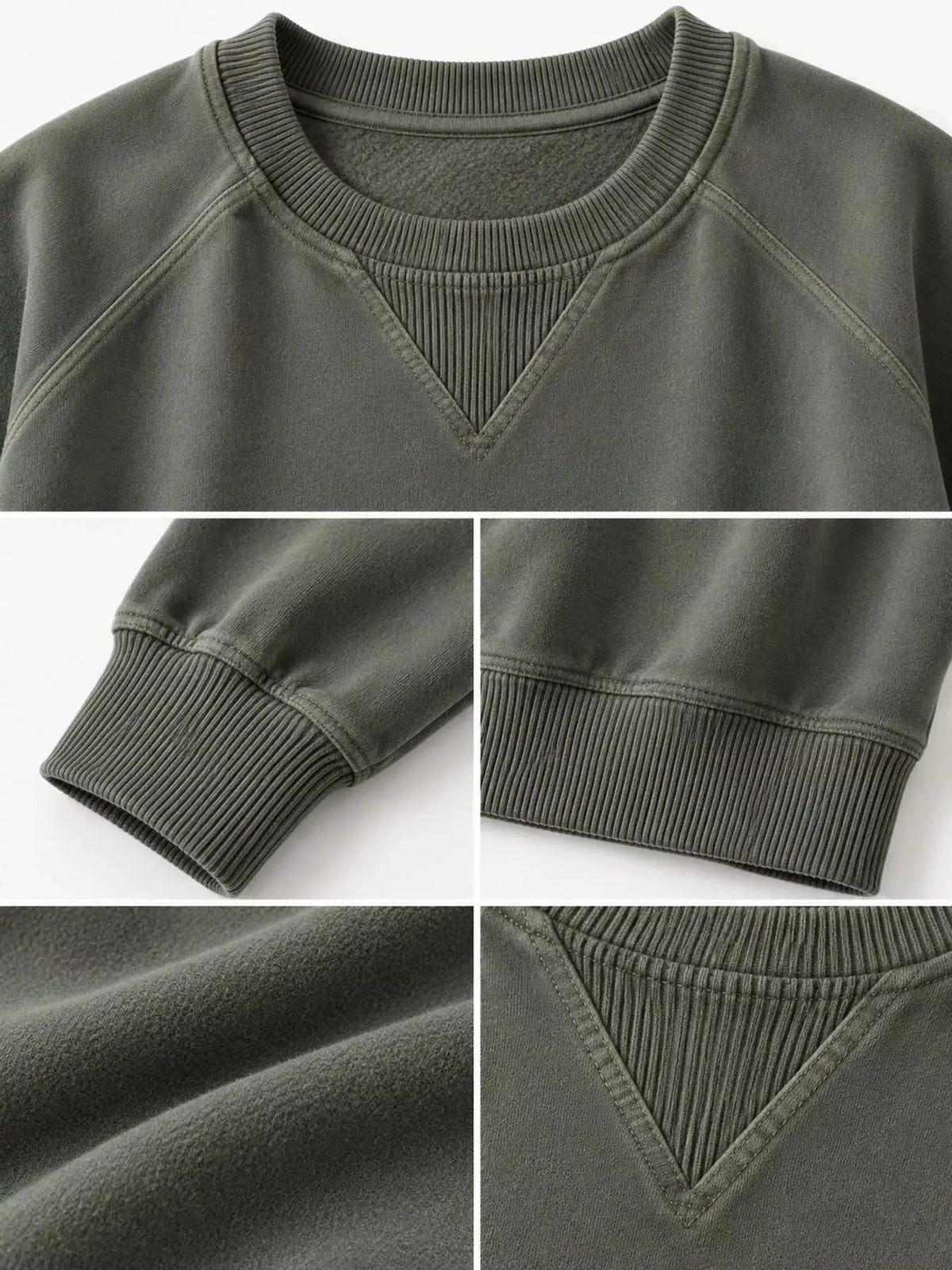 Crew Neck Raglan Sleeve Sweatshirt by Trendsi
