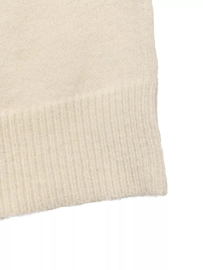 Heart-Patterned Crew Neck Sweater by Trendsi
