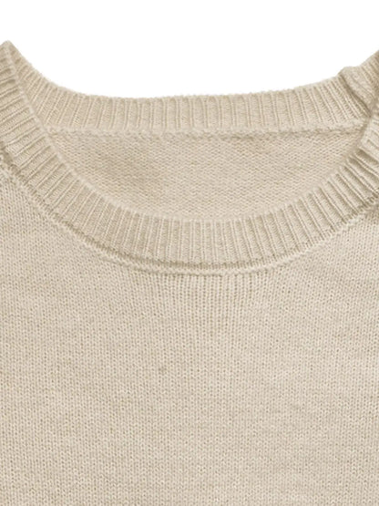 Floral Raglan Sleeve Sweater by Trendsi