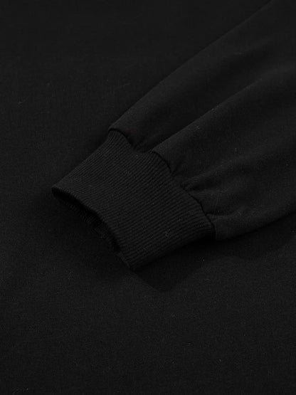 Embroidered Spooky Season Long Sleeve Round Neck Sweatshirt by Trendsi