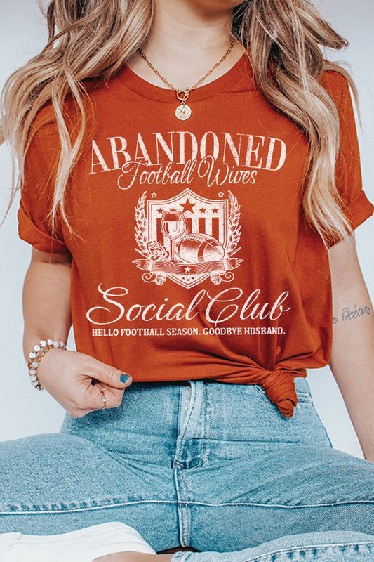 Abandoned Football Wives Social Club Fall Tee - Bitsy Gypsy Boutique