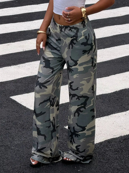 Camouflage Wide-Leg Casual Pants by Trendsi