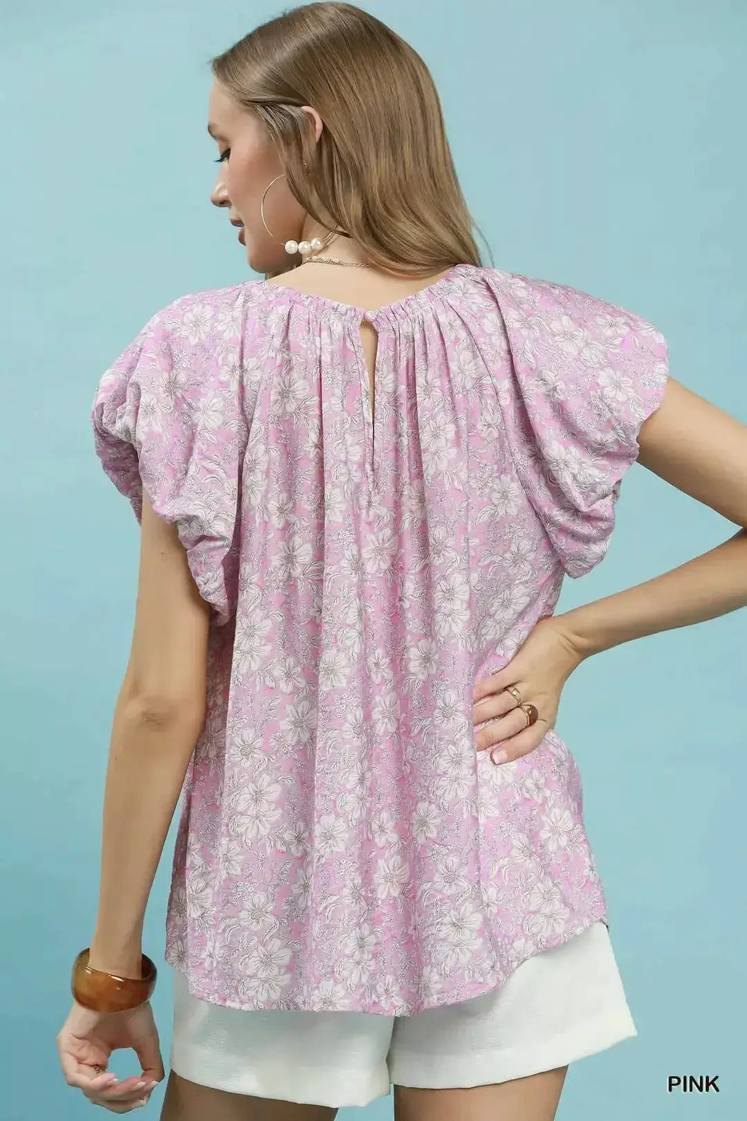 Umgee Umgee Floral Puff Sleeve Blouse by Trendsi