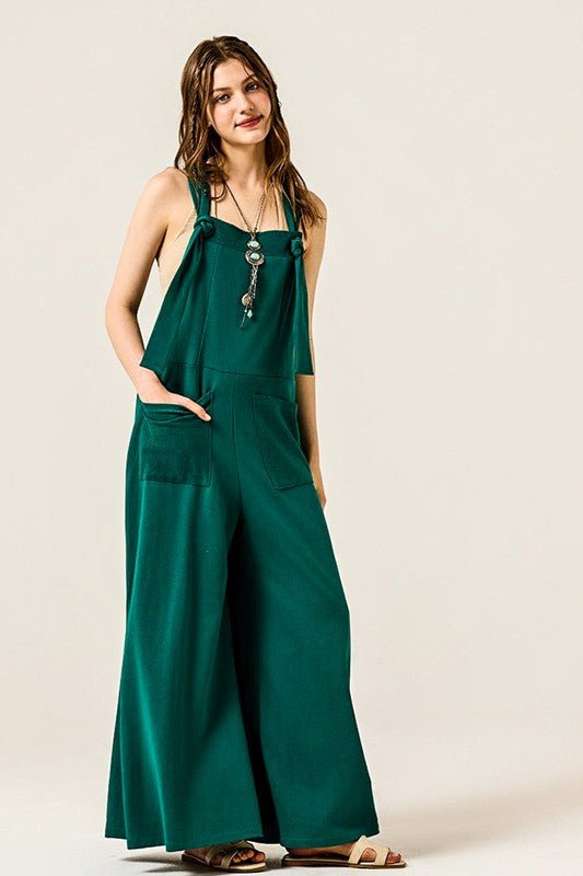 Adjustable Straps Overall Front pocket Jumpsuit - Bitsy Gypsy Boutique