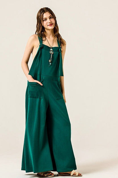 Adjustable Straps Overall Front pocket Jumpsuit - Bitsy Gypsy Boutique