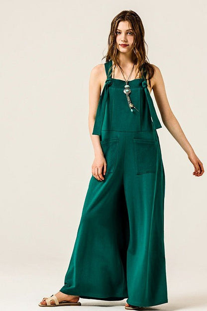 Adjustable Straps Overall Front pocket Jumpsuit - Bitsy Gypsy Boutique