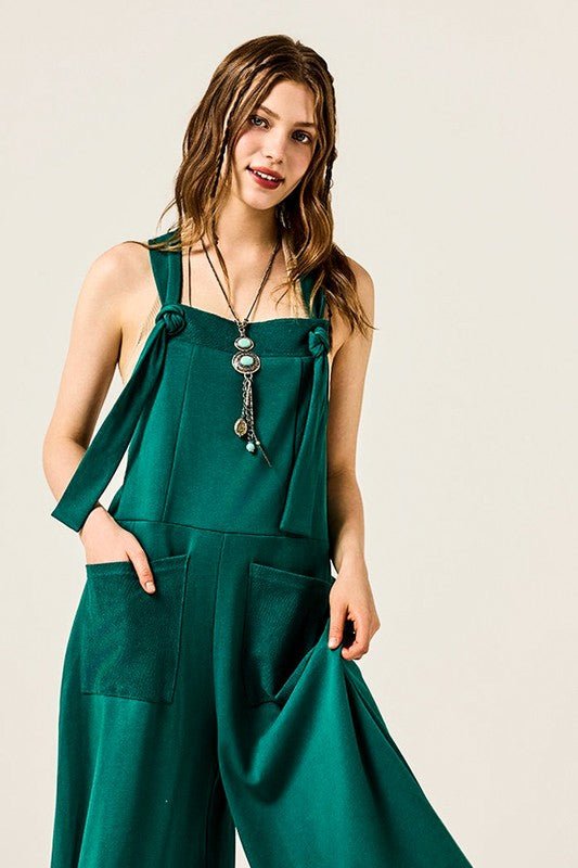 Adjustable Straps Overall Front pocket Jumpsuit - Bitsy Gypsy Boutique