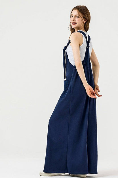 Adjustable Straps Overall Front pocket Jumpsuit - Bitsy Gypsy Boutique