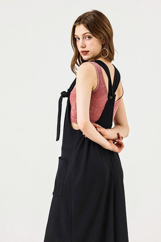 Adjustable Straps Overall Front pocket Jumpsuit - Bitsy Gypsy Boutique
