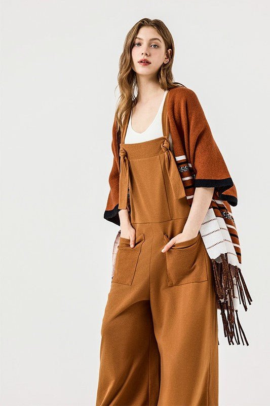 Adjustable Straps Overall Front pocket Jumpsuit - Bitsy Gypsy Boutique