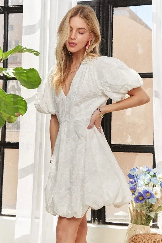 ADORA Puff Sleeve Floral Dress - Bitsy Gypsy Boutique