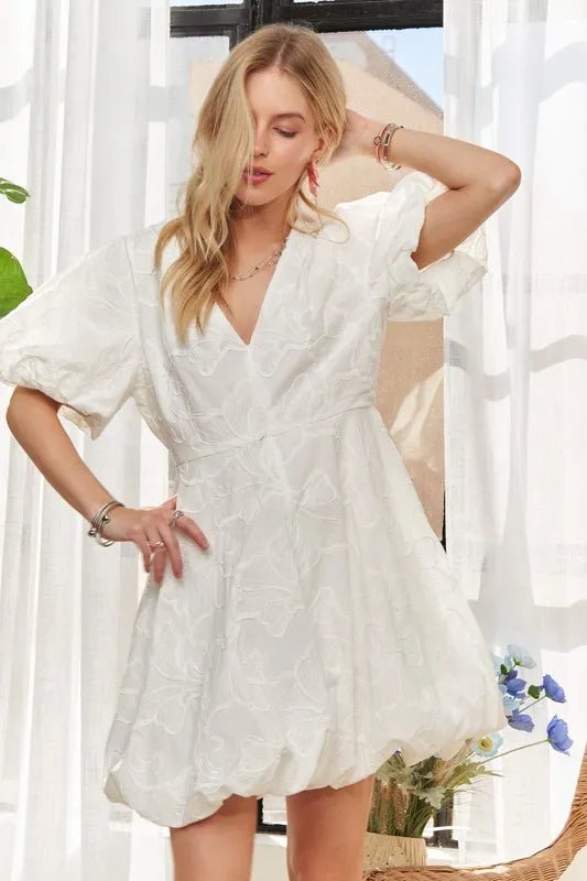 ADORA Puff Sleeve Floral Dress - Bitsy Gypsy Boutique