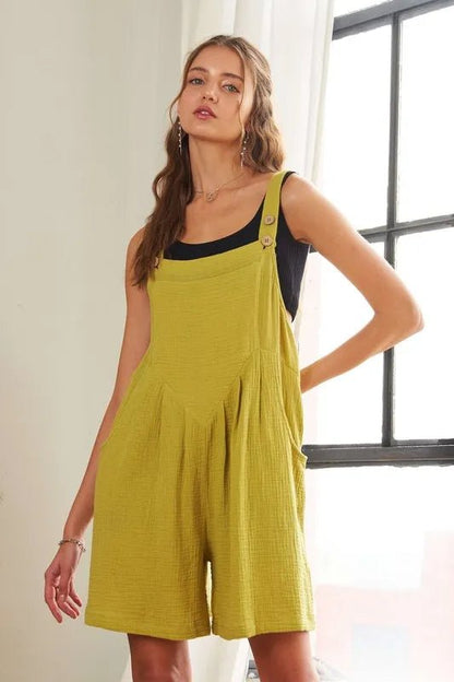 ADORA Wide Leg Overall Romper - Bitsy Gypsy Boutique