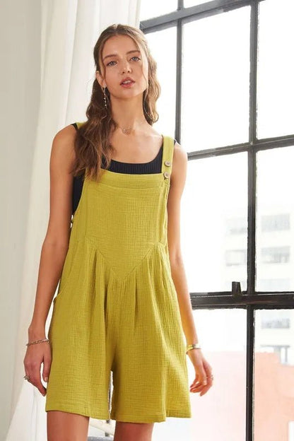 ADORA Wide Leg Overall Romper - Bitsy Gypsy Boutique