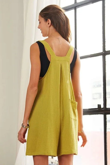 ADORA Wide Leg Overall Romper - Bitsy Gypsy Boutique