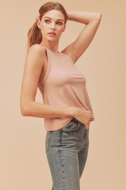 Aemi + Co Lightweight Ribbed Tank - Bitsy Gypsy Boutique