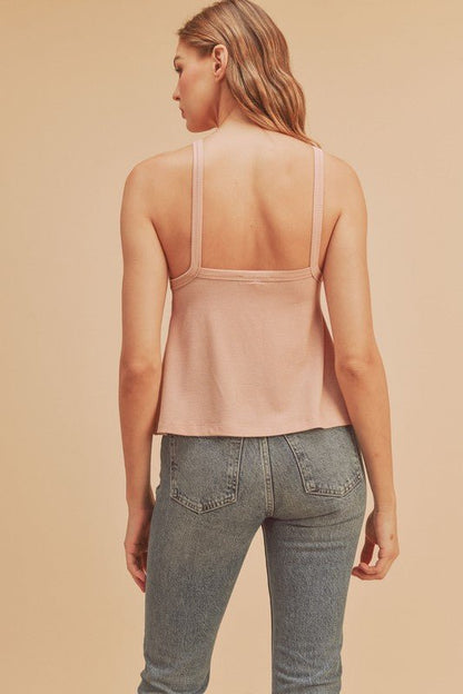 Aemi + Co Lightweight Ribbed Tank - Bitsy Gypsy Boutique