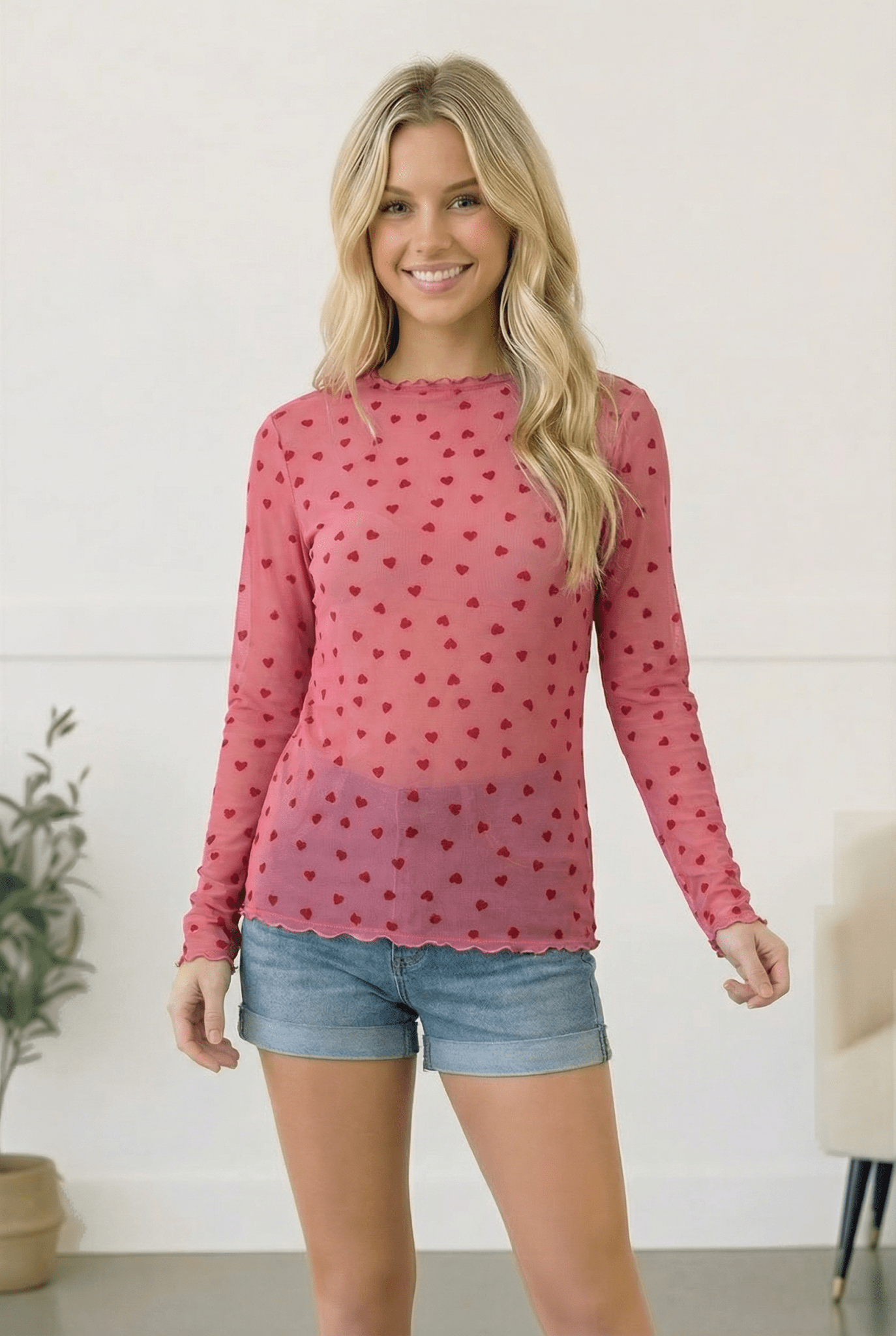 All Heart Mesh Top - Bitsy Gypsy Boutique