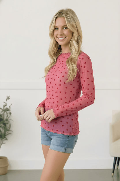 All Heart Mesh Top - Bitsy Gypsy Boutique