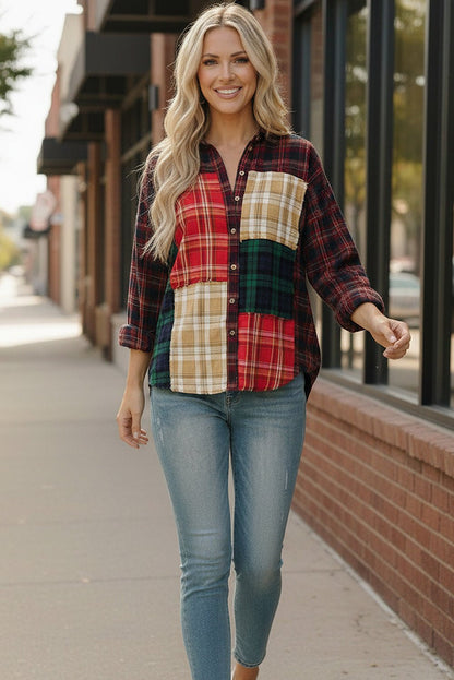 All the Plaids Button Up - Bitsy Gypsy Boutique